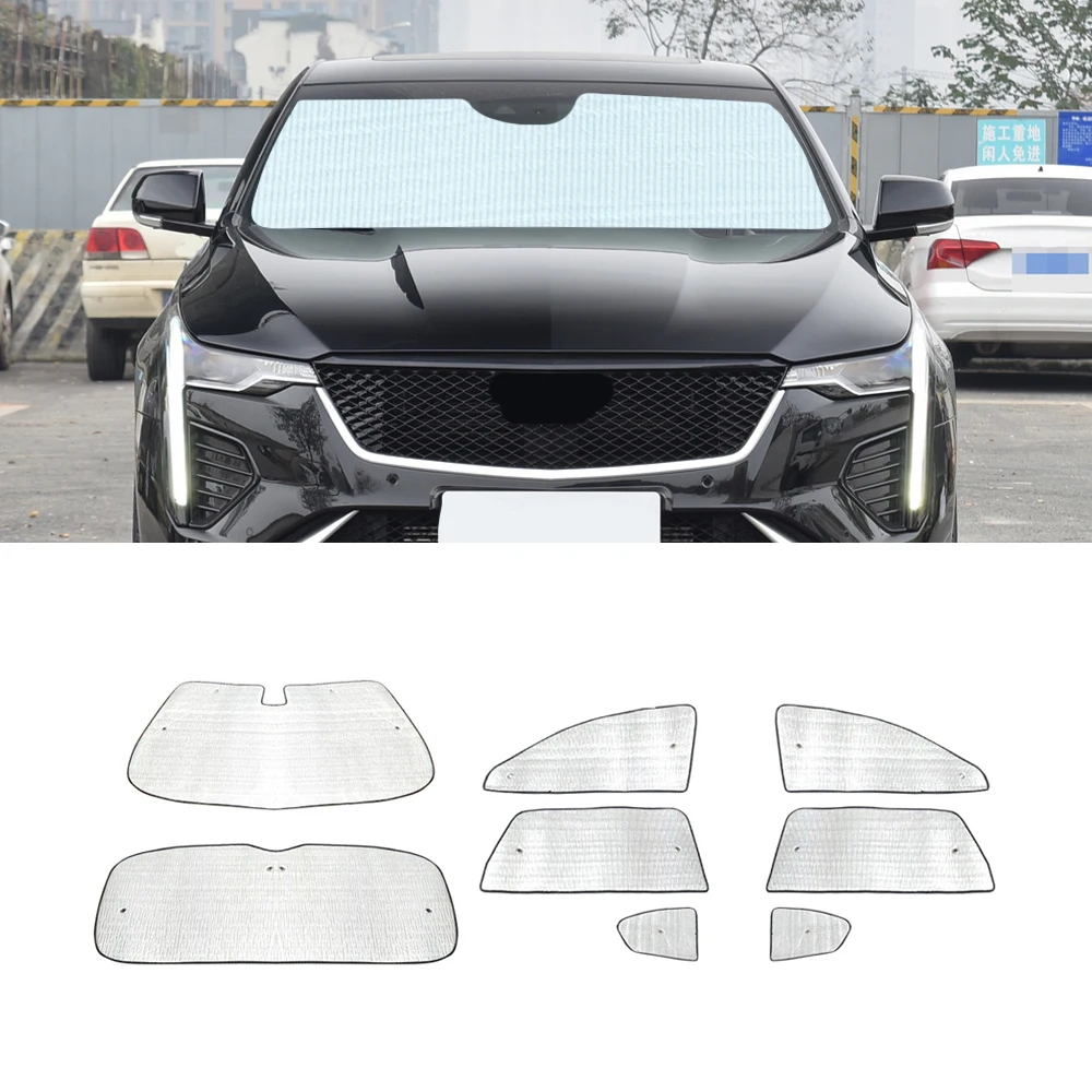 

For Cadillac CT4 2019-2023 Automobile Sunshade Cover Car Windshield Protector Front Side Window Sun Visor UV Protection Curtain