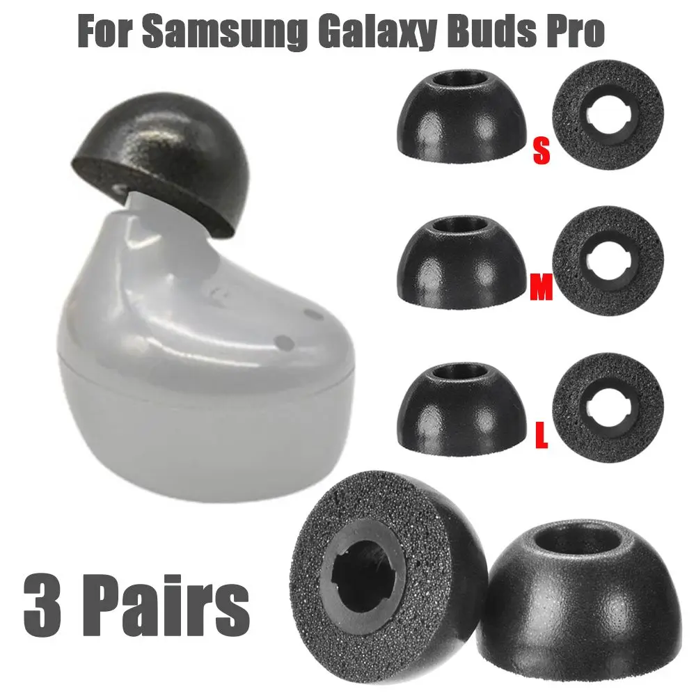 3 пары сменных насадок из пены с эффектом памяти для наушников Samsung Galaxy Buds Pro