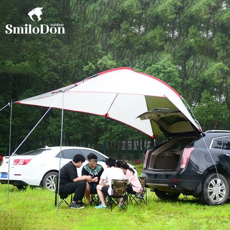 

SmiloDon Camping Car Tent Large Shade Awning Tent for SUV RVing Car Traveling Shelter Tarp Portable 4 ~ 5 People Outdoor Canopy