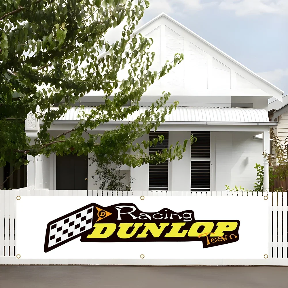 60x240 см Dunlop автозапчасти баннер флаг автомобиль грузовик детали двигателя