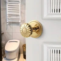 SORWDUERM Door Handle Interior Privacy Door Knob Keyless Modern for Bedroom and Bathroom Zinc Alloy