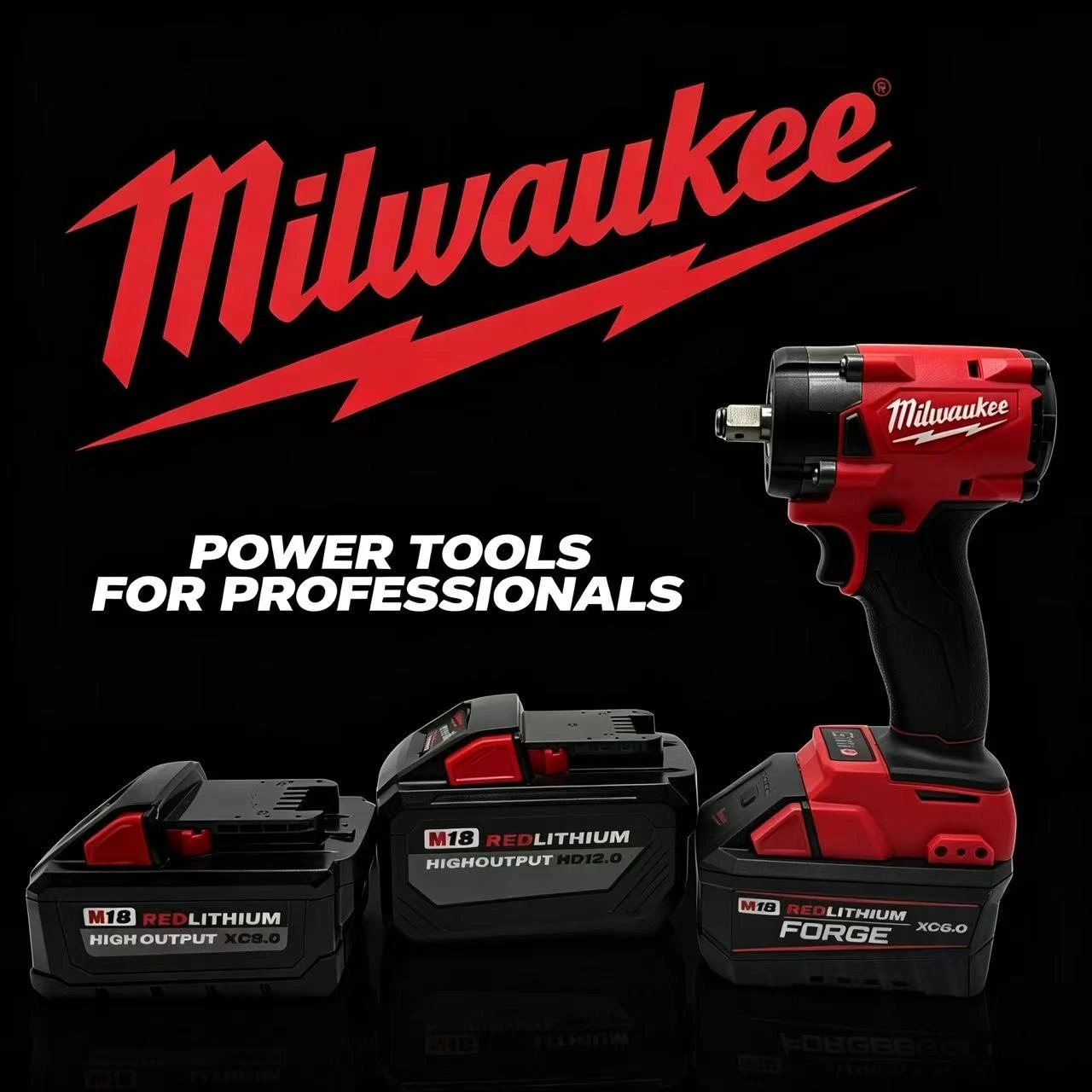 Фото Аккумуляторы Milwaukee M18 REDLITHIUM FORGE & HIGH OUTPUT, 6Ач/8Ач/12Ач, изготовленные из высококачественного кованого материала для длительной работы. №1