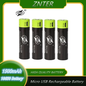 ZNTER 3.7V 18650 Battery 1500mAh USB Rechargeable Battery 18650 Lithium Polymer Battery For RC Transmitter Parts Drop shipping