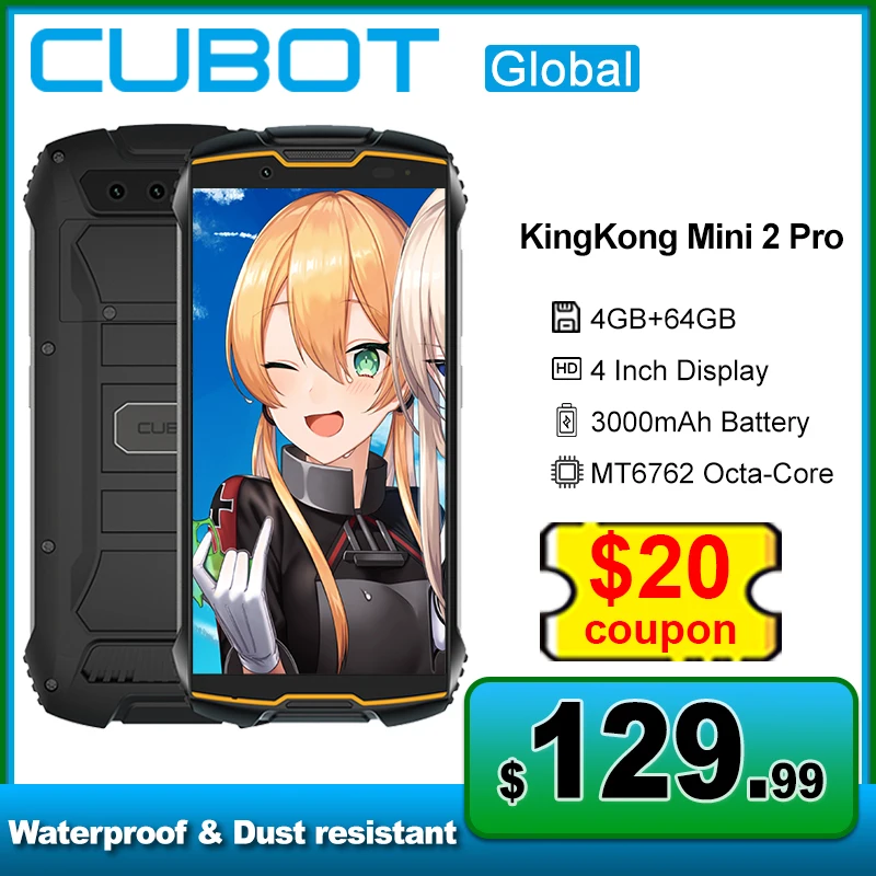 Смартфон Cubot KingKong Mini 2 Pro 4 + 64 ГБ дюйма 13 МП 3000 мАч