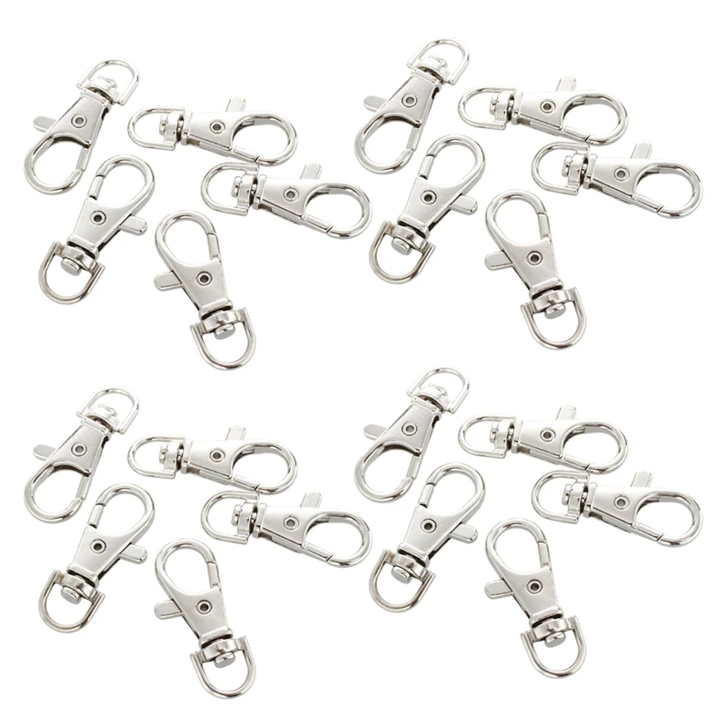 

20X Durable Metal Carabiner Clip Style Spring Key Chain Keyring