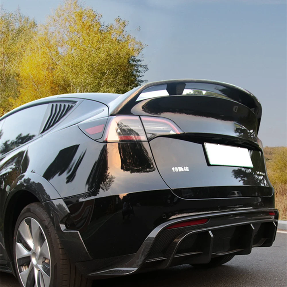 Диффузор для заднего бампера Tesla Model Y 2021- 2023 комплект тела спойлера губ черный