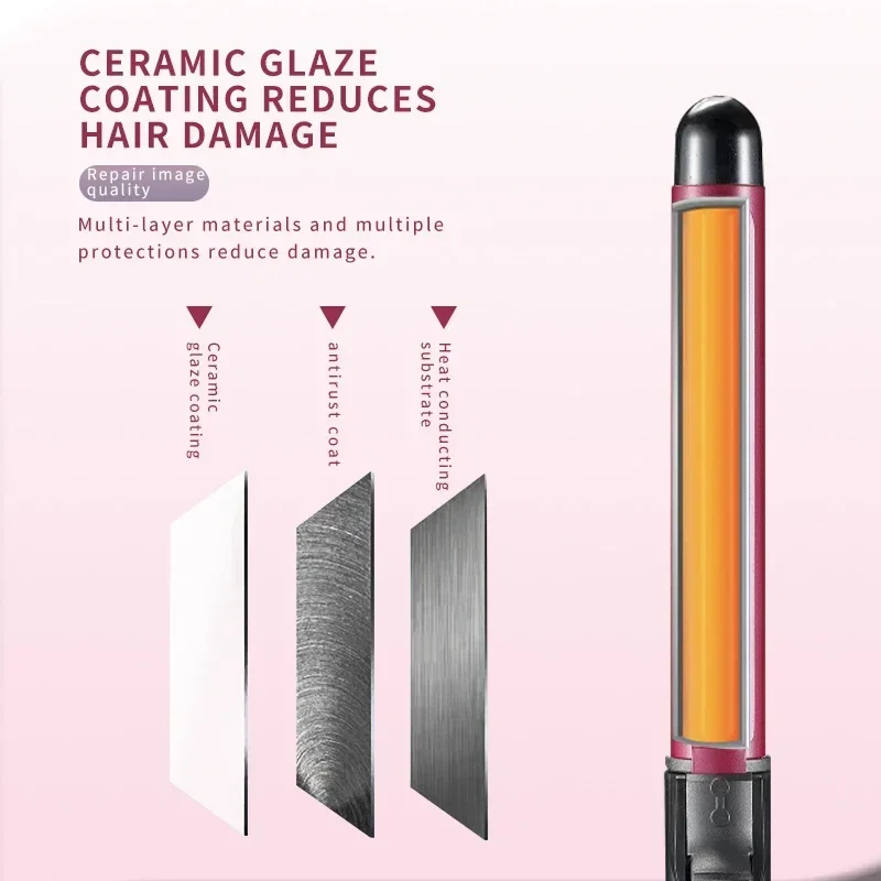 Kemei KM-1718 ЖК-цифровая профессиональная плойка с керамическим глазурью для