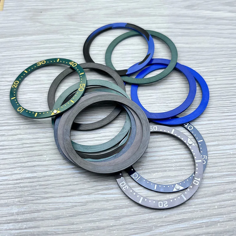 Mod 38mm*31.6mm Fashion Ceramic Watch Bezel Insert Fits Seiko SKX007 SKX009 SRPD Watch Cases NH35 NH36 Movement Watch Parts