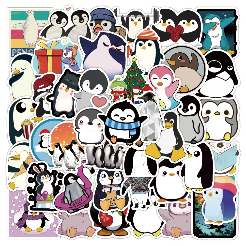 

10/30/50PCS New DIY Cute Penguin Stickers Cartoon Creative Anime Kids Computer Luggage Car Chair Decoration Waterproof Wholesale