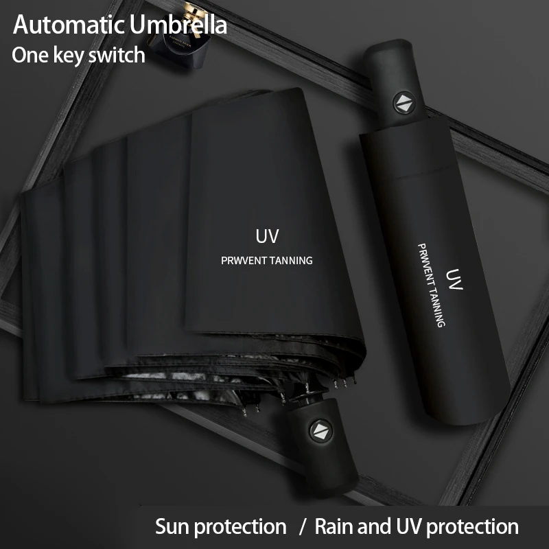 

Fashion Portable UV Automatic Umbrella Rain Wind Resistant Trip Sun Umbrellas Reverse Umbrella