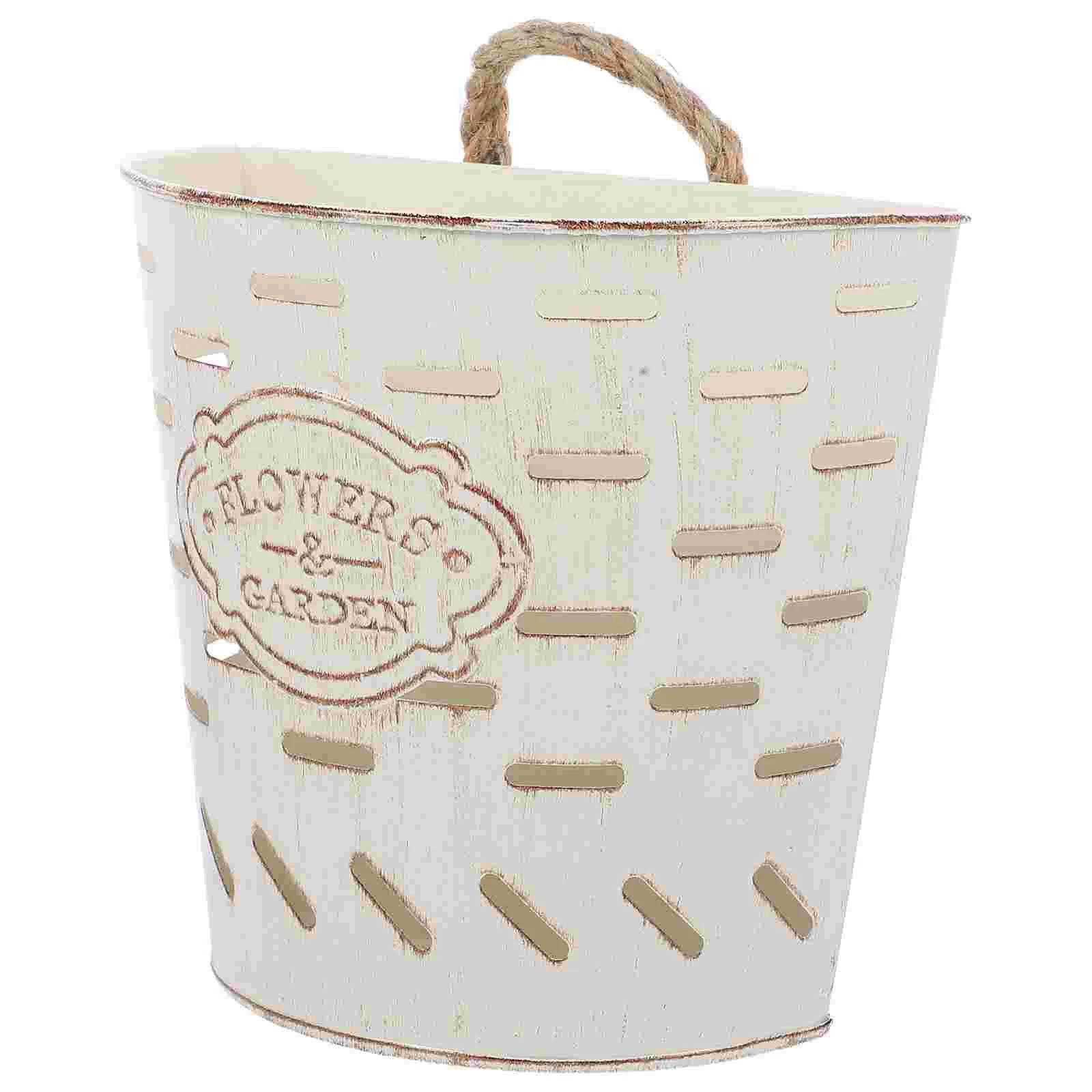 

Trumpet Vases Centerpieces Wall Hanging Flower Pot Iron Planter Chic Holder Vintage Flowerpot Indoor Pots