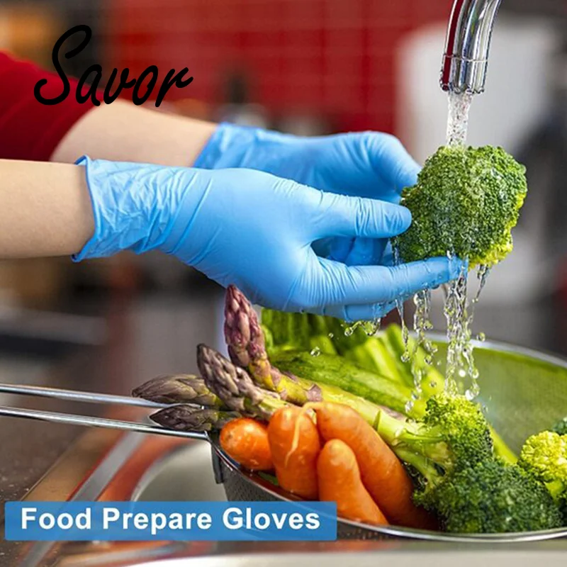 

Nitrile Gloves Kitchen Disposable Latex Gloves Laboratory Protective Household Cleaning Gloves