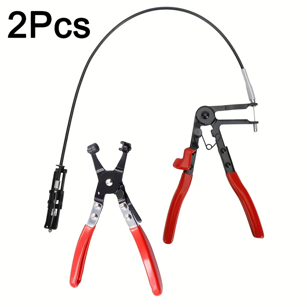 Набор плоскогубцев для хомутов, автомобильный инструмент для зажима шланга для мазута и воды, съемник пружины с длинным вылетом, рукоятка для автомобиля, грузовика, мотоцикла