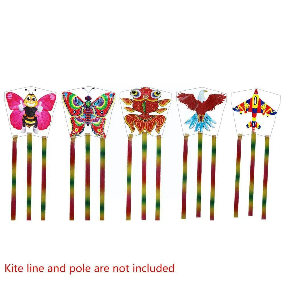 

Random Color Outdoor Plastic Children Kite Funny Sports Toys Eagle Model Kite Without Flying Bee Line M8n6