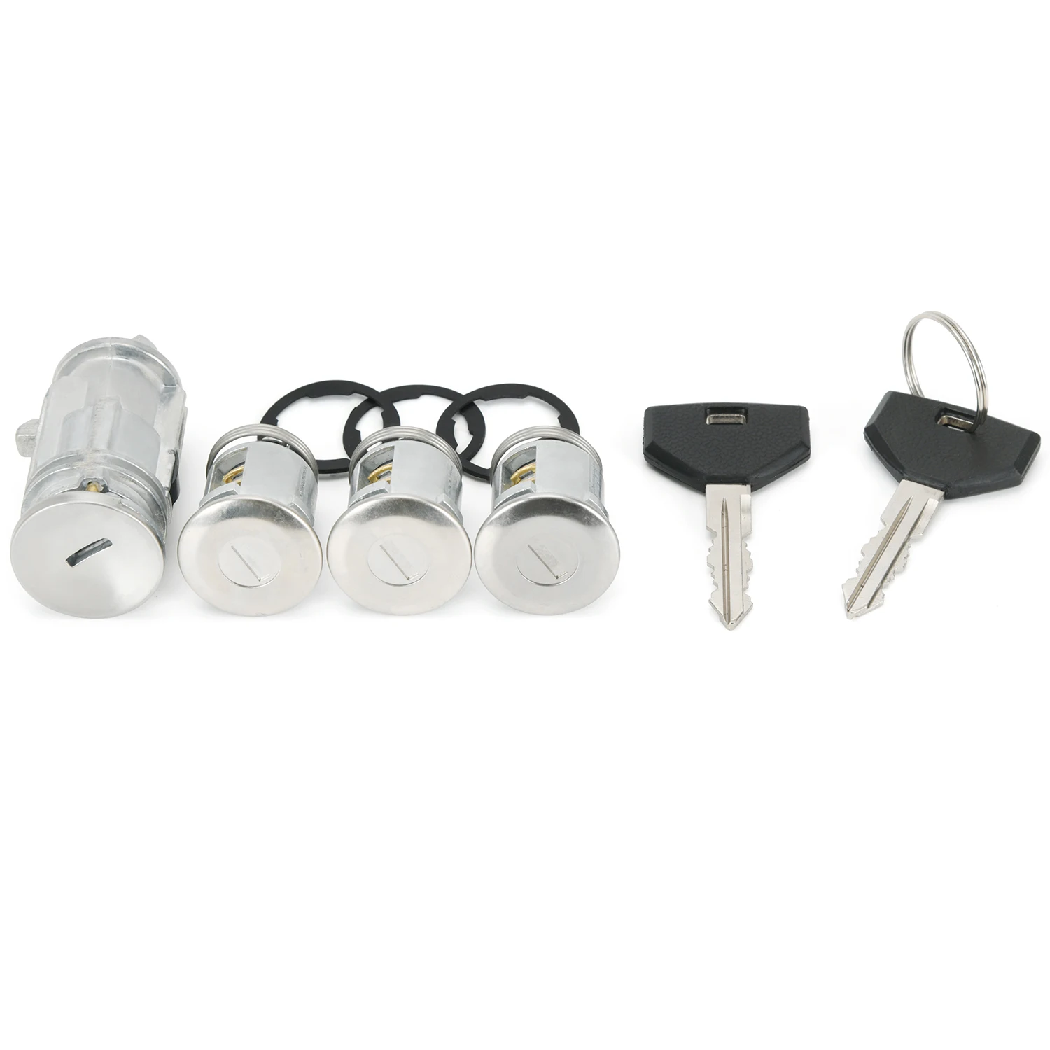 

Комплект 3-х цилиндров замка зажигания с 2 ключами для Jeep Wrangler TJ 02-06, подходит для 5003843AA/68001713AA Прочный комплект замков из цинкового сплава