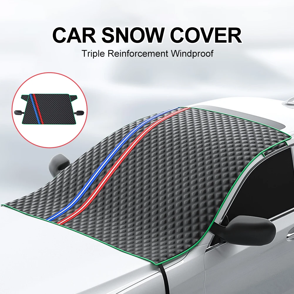 

Автомобильный чехол для лобового стекла, зимний чехол для солнца, снега, льда, водонепроницаемый пыленепроницаемый противоморозный УФ-защитный чехол для снега, автомобильные аксессуары