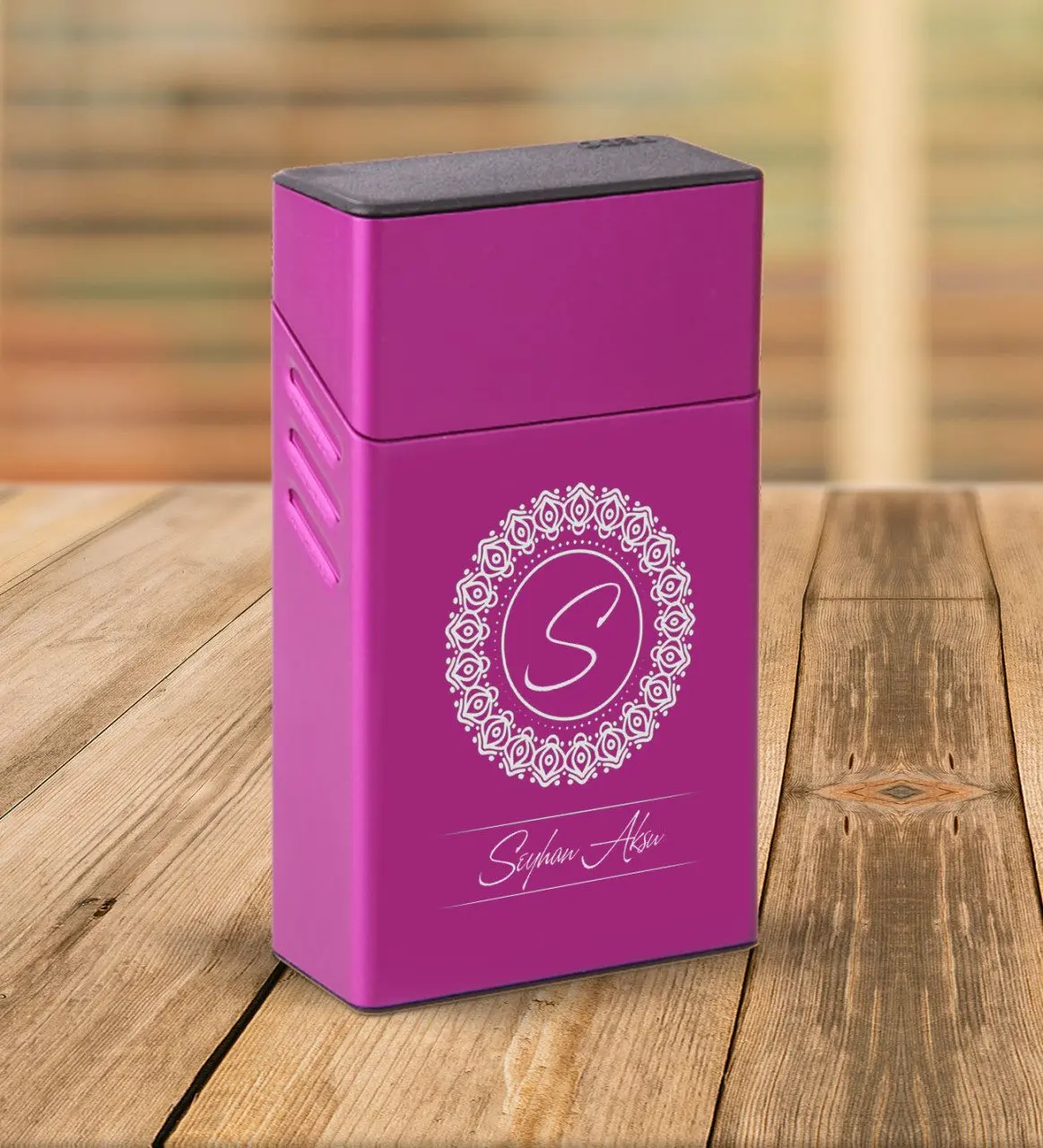 

Персонализированная металлическая сигарета фиолетового цвета