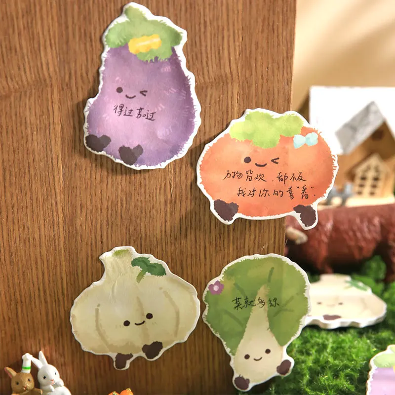Фото 30 шт. милые липкие заметки Kawaii Fun Sticky Notes, объемные липкие блокноты с растительной тематикой, самоклеящиеся блокноты для заметок, подарок для детей №3