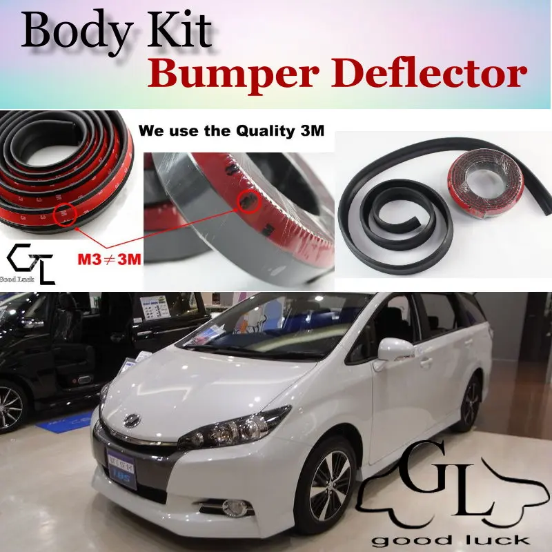 

Для TOYOTA Wish дефлектор бампера/передний спойлер/комплект кузова/Полосатая юбка/Автомобильная устойчивая к царапинам клейкая Полоса