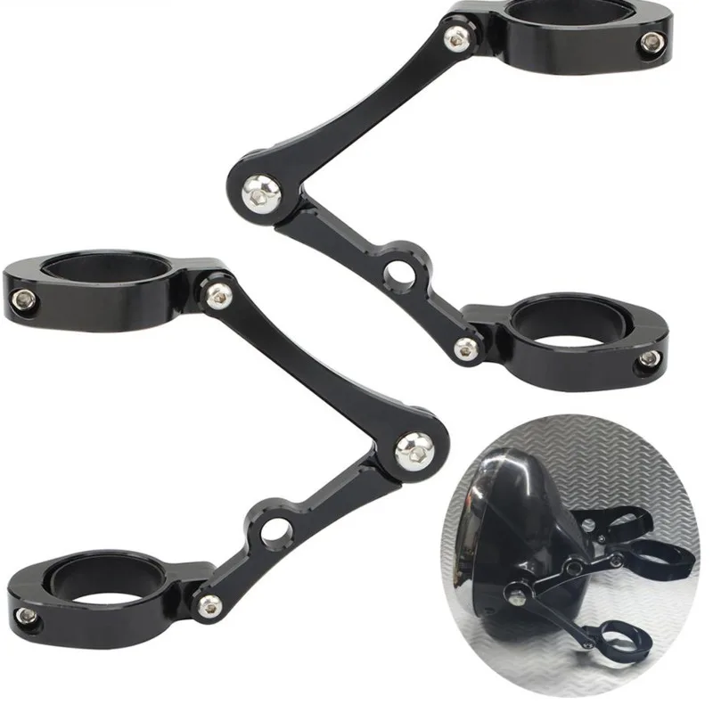 

Motorcycle Headlight Bracket Mount Clamp 37-41mm 49mm 54mm Fork Tube Holder Black For Harley Cafe Racer Chopper Bobber Universal