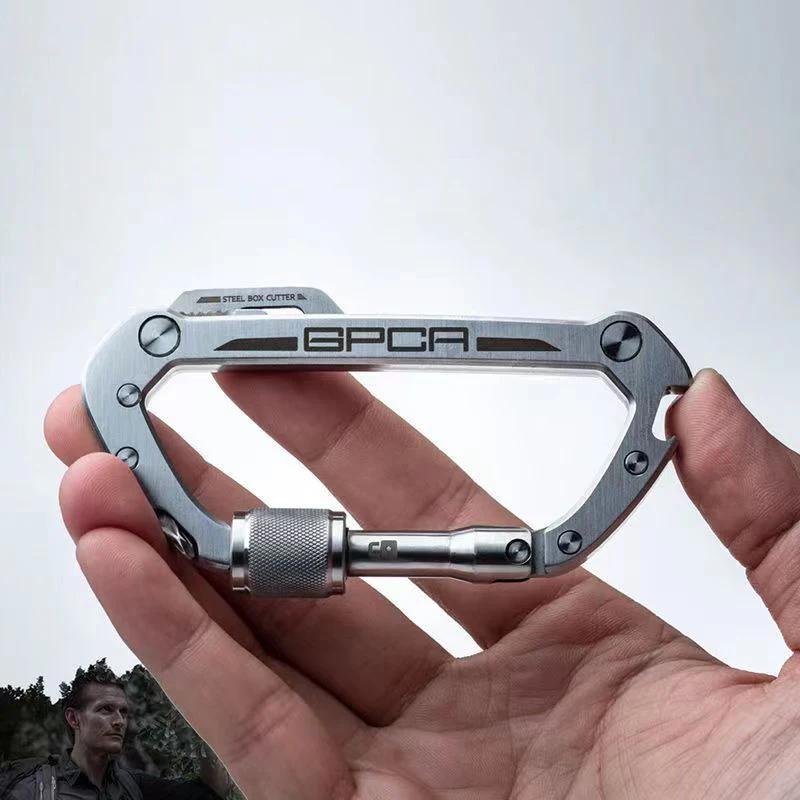 

Carabiner EDC Multi-Tool Folding Knife Survival Self-Defense Tactical Outdoor Nature Hike Camping Tent Travel Mountaineering