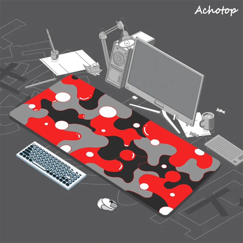 

Colorful Art Desk Mat Office Mouse Pad Anime XL Mousepad Laptop Deskpad Pc Gamer Keyboard Rubber DIY Custom Pad For Gaming Table