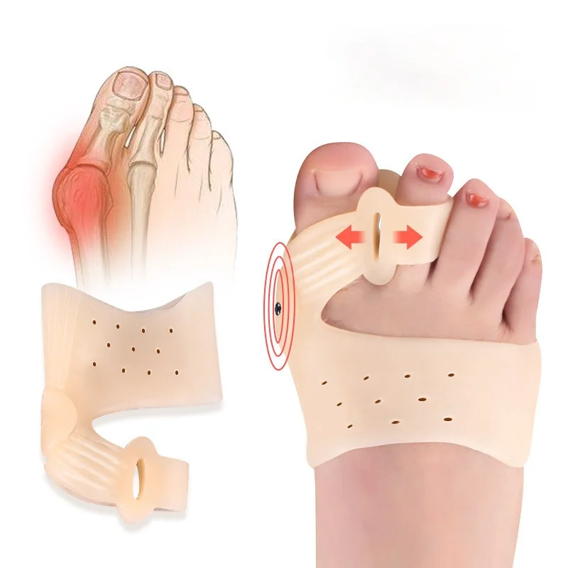 

2Pcs Feet Care Big Toe Hallux Valgus Corrector SEBS Orthotics Bone Thumb Adjuster Correction Pedicure Socks Bunion Straightener