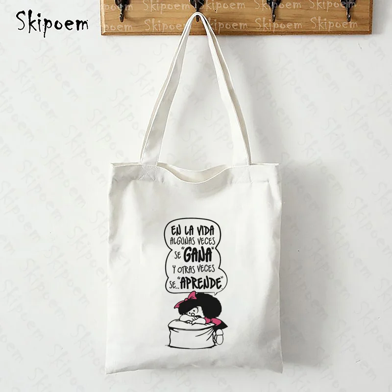 

Сумка-тоут на плечо, сумки-шопперы, пляжная сумка-мессенджер, летняя сумка Mafalda 1, Повседневная милая сумка для учеников с художественным при...