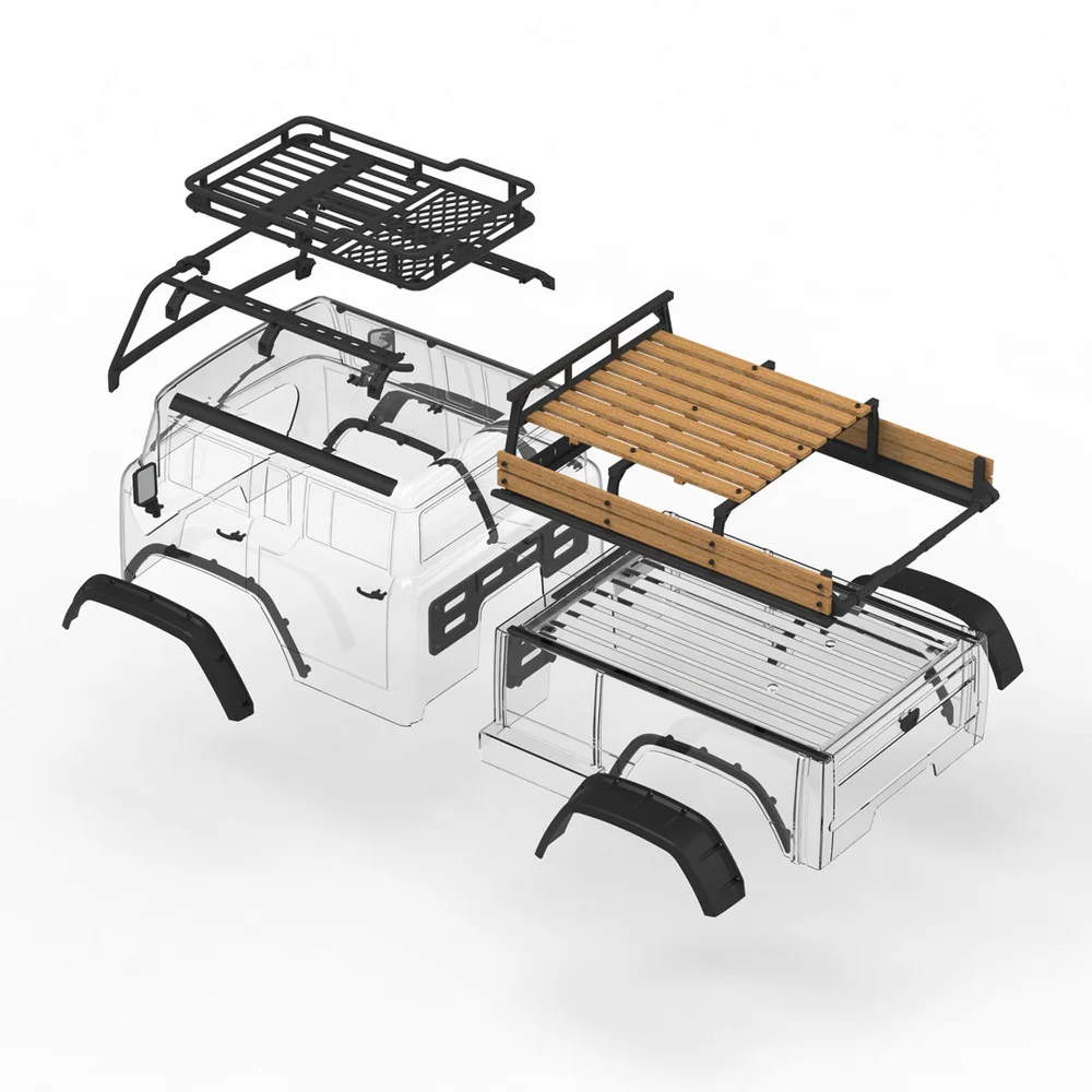CROSSRC 1/10 RC 4WD Гусеничный внедорожник JT4 окрашенный автомобиль в сборе