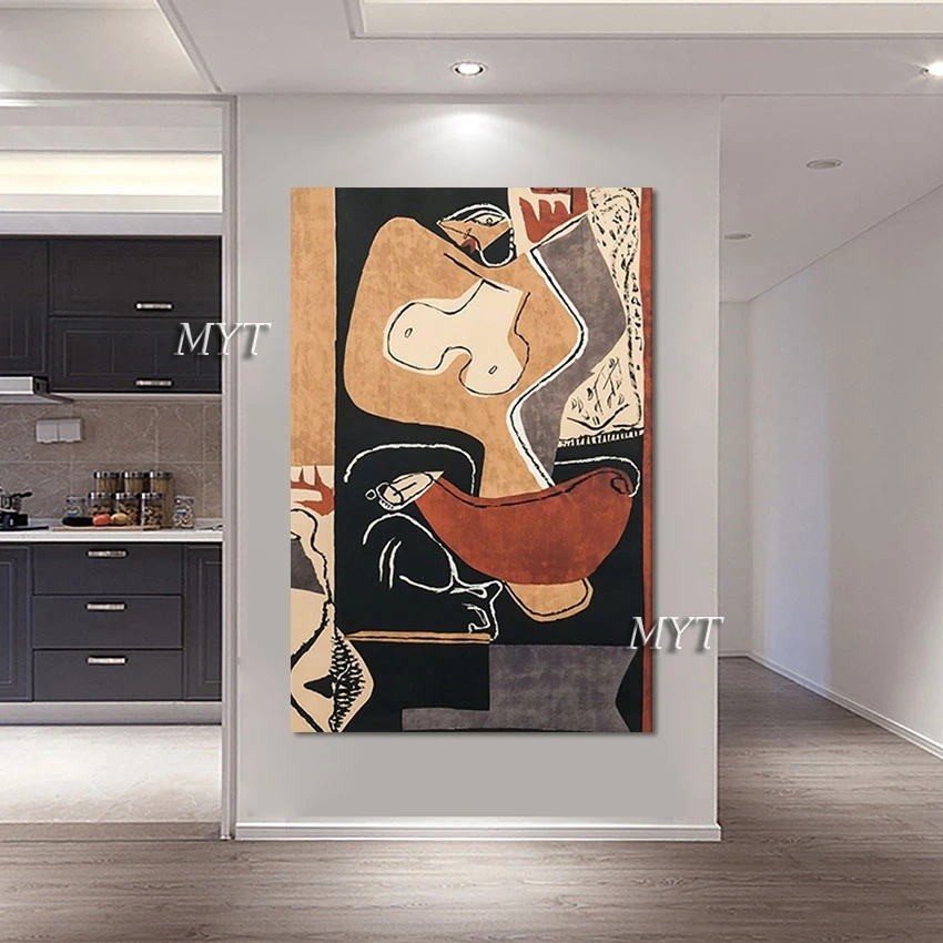 

Высококачественные абстрактные фигуры картина маслом Ручная работа художественное полотно Современное украшение для детского сада насте...