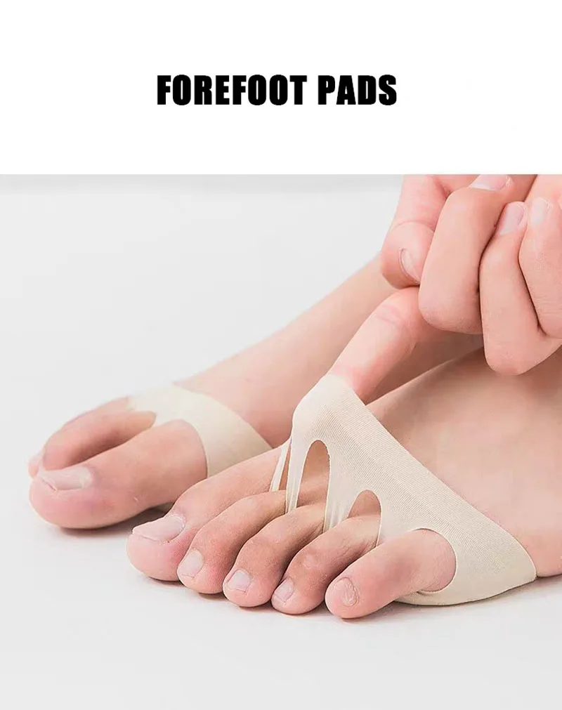 Five Toes Forefoot Pads for Women High Heels Half Insoles Calluses Corns Foot Pain Care Absorbs Shock Socks Toe Pad Inserts