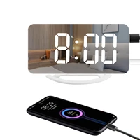 alarm clock with bed shaker vibrating alarm clock with usb cable digital bedroom clock large display with usb cable powerful