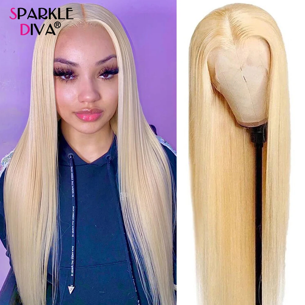613 Honey Blonde 13x6 Lace Frontal Wigs Human Hair for Women 10A Transparent 613 Lace HD Front Wig Pre Plucked With Baby Hair