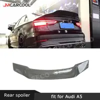 Carbon Fiber Car Rear Trunk Spoiler Boot Duck Wings for Audi A5 S5 RS5 Sedan 4 Door 2017 2018 2019 R Style