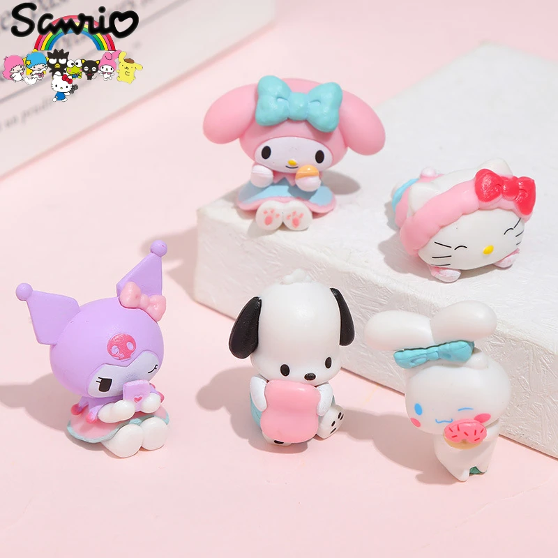 

Sanrio таймерная серия кукла Kuromi My Melody Kawaii супер мини модель милое украшение для торта Мультяшные детские игрушки ручной работы