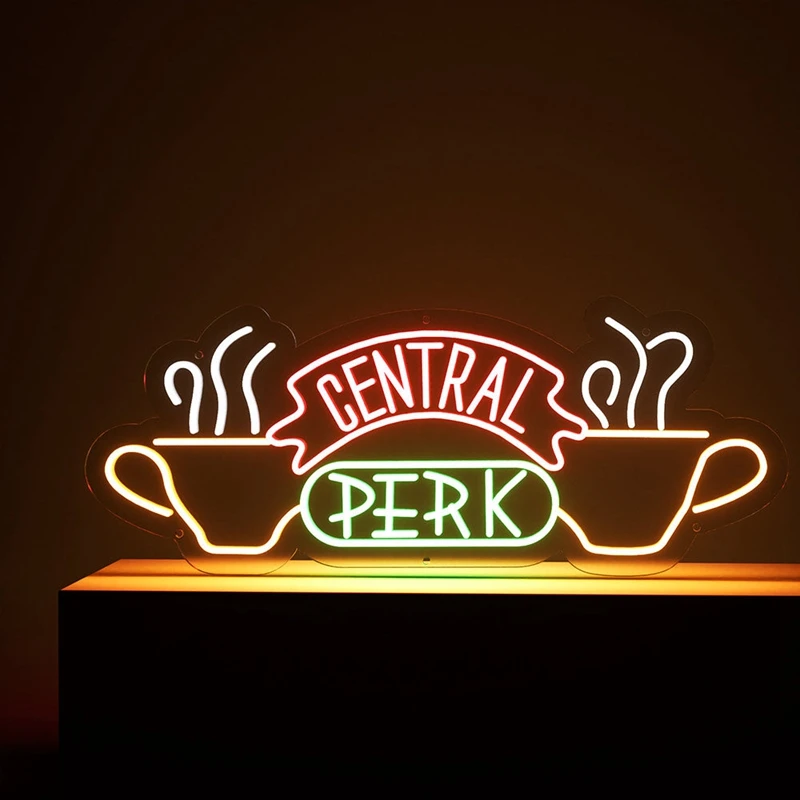 Central Perk Neon Signs Led   Light for Bar Pub Club Home Wall Hanging Flex Neon Lights Wedding Home Party Decor