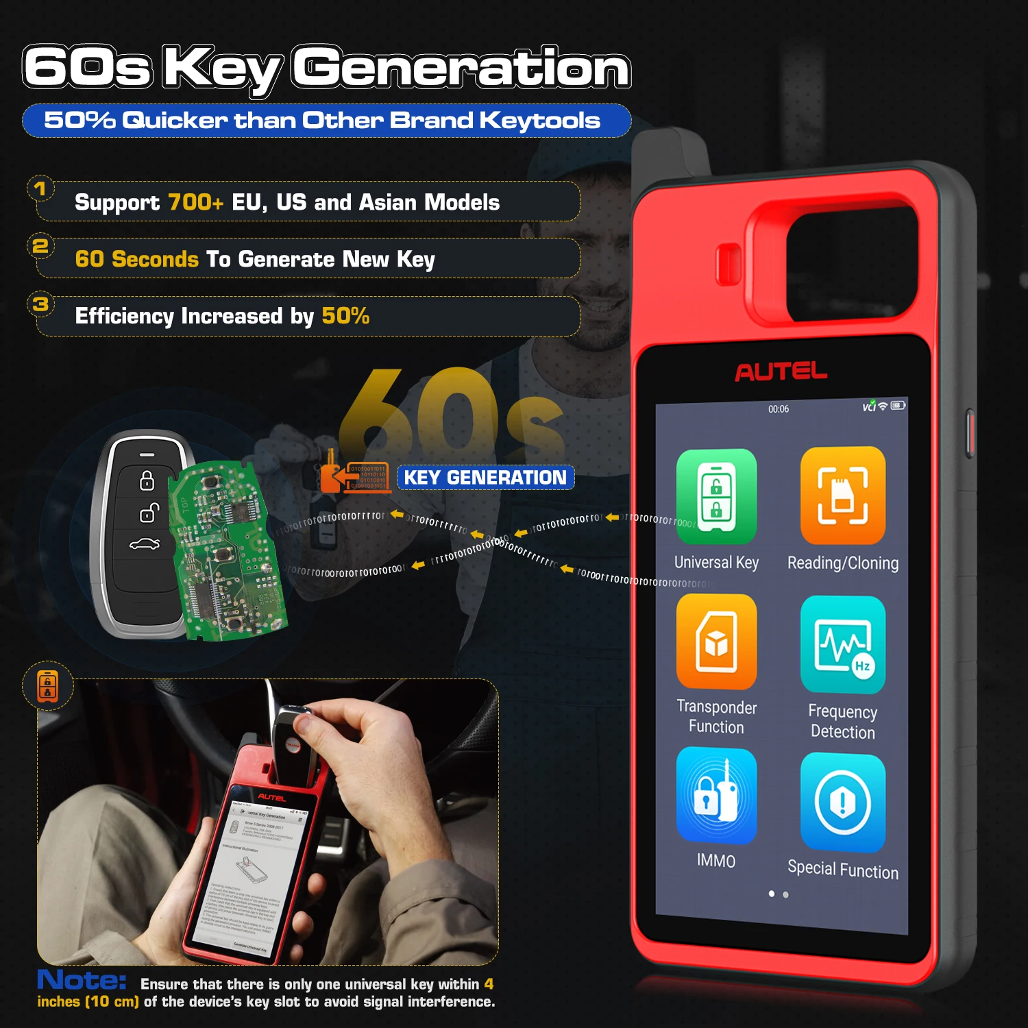 Autel KM100 Key Programmer V200 Универсальный ключевой генератор Бесплатное обновление