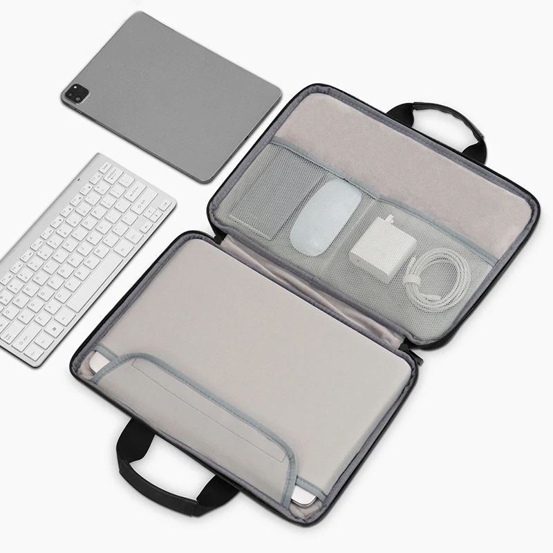 Business Briefcase Portable Laptop Mouse Charger Storage Handbag Multifunction Document Material Organizer Pouch Accessories