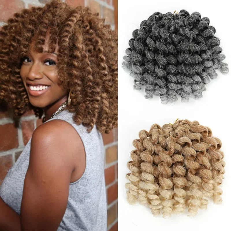 Плетение Омбре волшебная палочка завитые крючком косы синтетические локоны