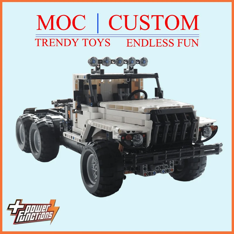 Фото Индивидуально разработанная модель внедорожника MOC 6X6 Technic - Модная развивающая игрушка - Веселый конструктор - Подарки на праздники №1