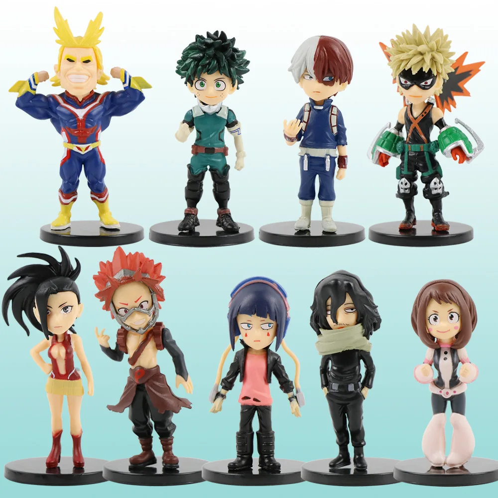 

9Pcs/Set My Hero Academia Todoroki Shoto 1/8 Ver. PVC Action Figure No Hero Izuku Midoriya Deku Bakugou Katsuki Model