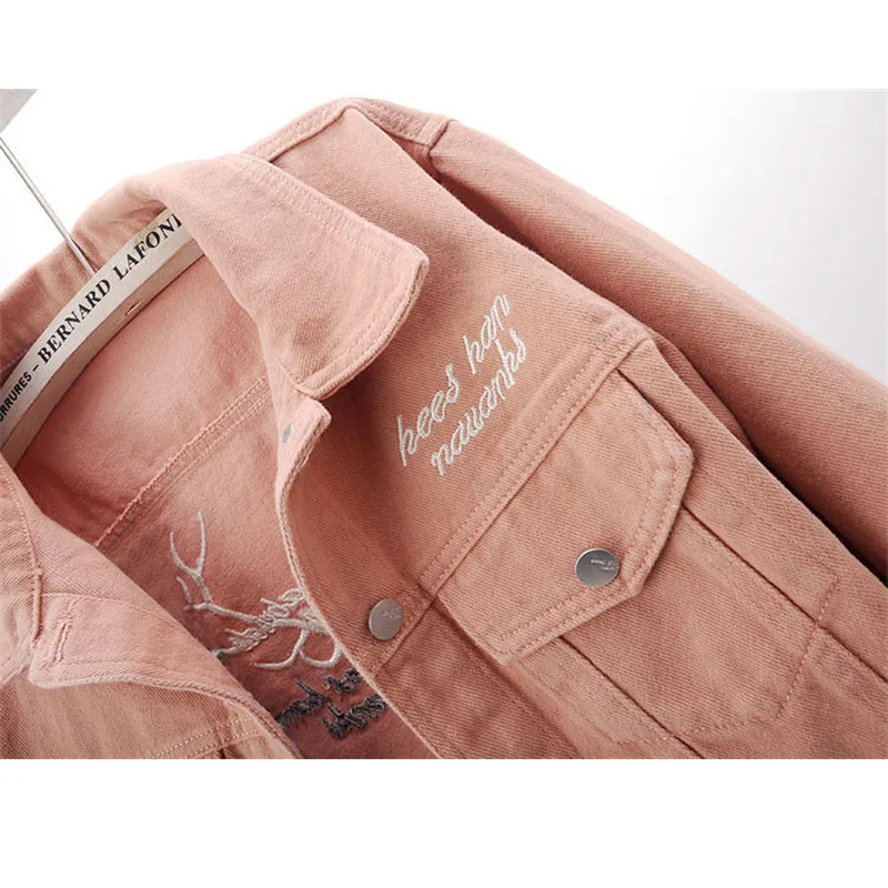 Новая Осенняя джинсовая куртка Nice женские короткие джинсовые куртки с длинным