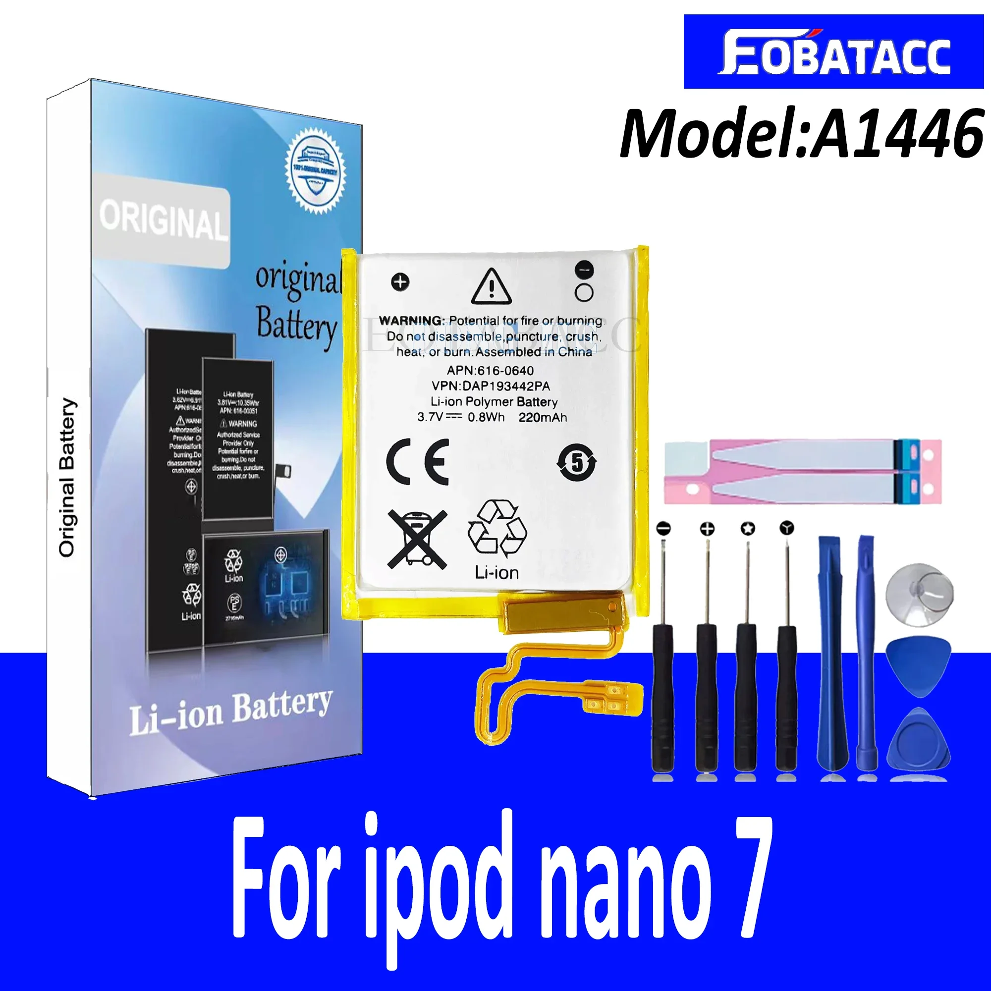 EOTABACC 616-0640 Сменный аккумулятор для iPod Nano 7 аккумуляторы 7-го поколения A1446 MP3 MP4