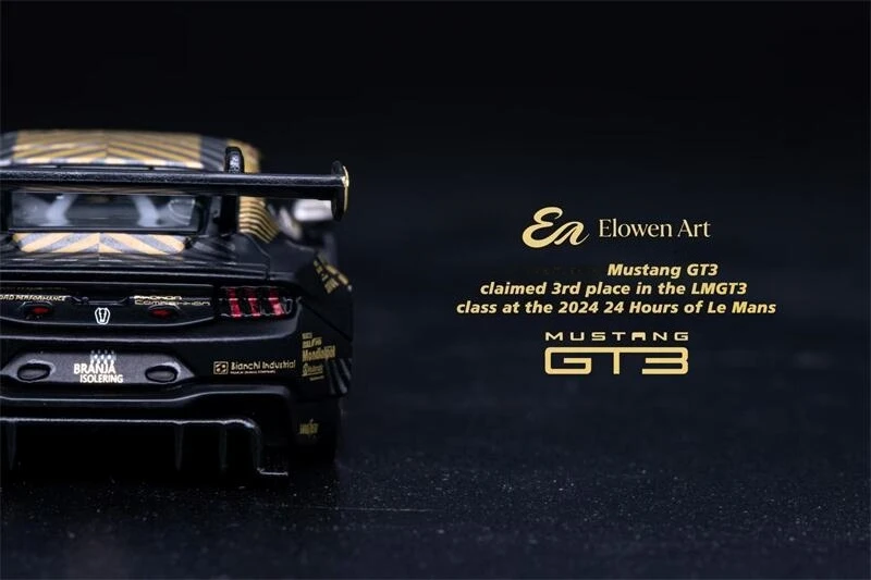 Фото Коллекционная модель автомобиля 1:64 Mustang GT3 LeMans 24h No.88 3rd BlackGold, литая под давлением №4