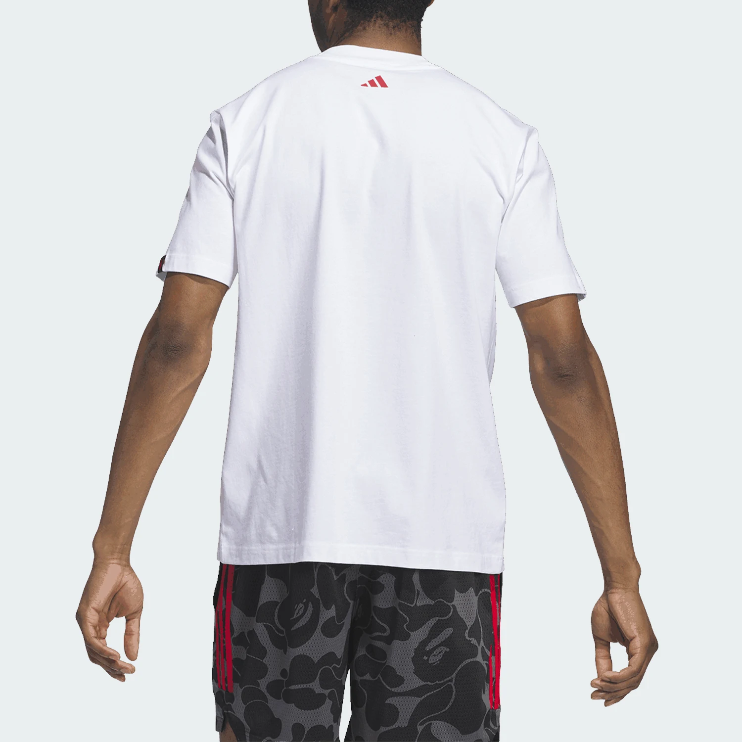 Фото Мужские спортивные дышащие баскетбольные футболки с коротким рукавом Adidas Authentic Bape JF1155 №3