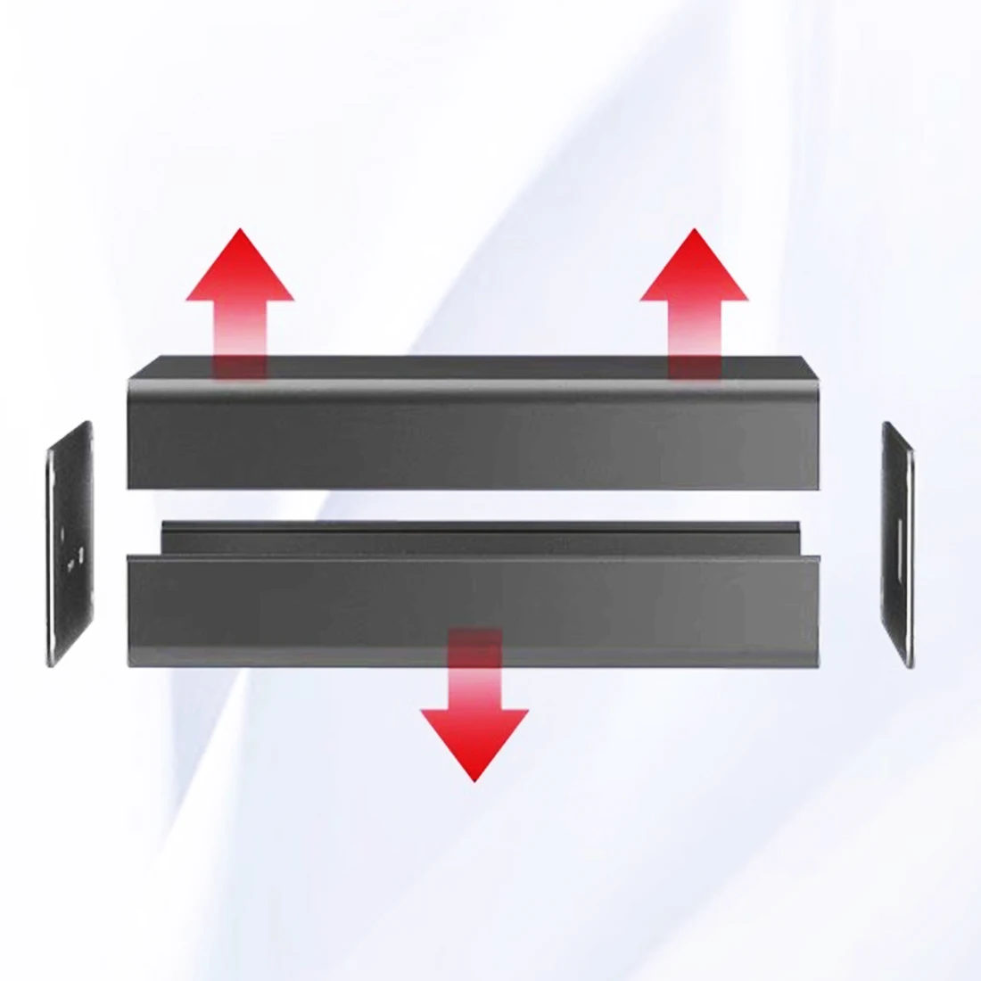 

Алюминиевый корпус 88*38 * разделенный корпус черный на заказ 1 шт.
