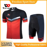 west biking bicycle jersey cycling short sleeve suit for menwomen mtb bike wear clothes breathable sports clothing set suits