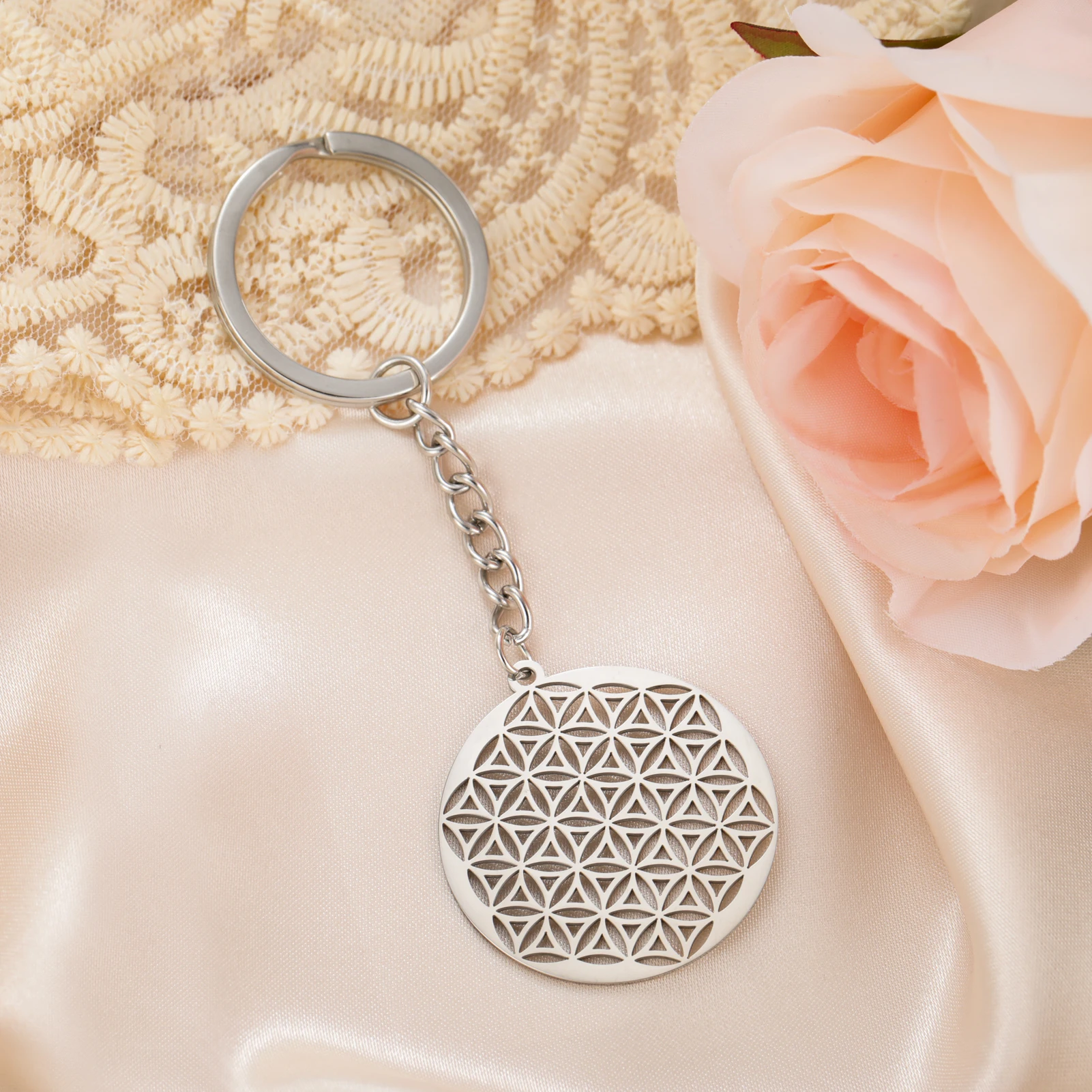LIKGREAT брелок с подвеской в виде цветка жизни буддийский сакральной геометрией