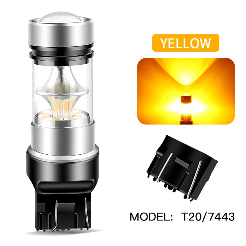

2 светодиодных дневных ходовых огня DRL W21/5W 7443 для Renault Duster Kangoo Logan Sandero 2 Peugeot 2008 208 301 Citroen Berlingo C3