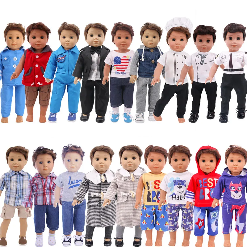 

Униформа в 20 стилях, пальто и брюки, реальная одежда для 18-дюймовых американских кукол, девочек, новая детская одежда Logan Boy для игрушек нашего поколения